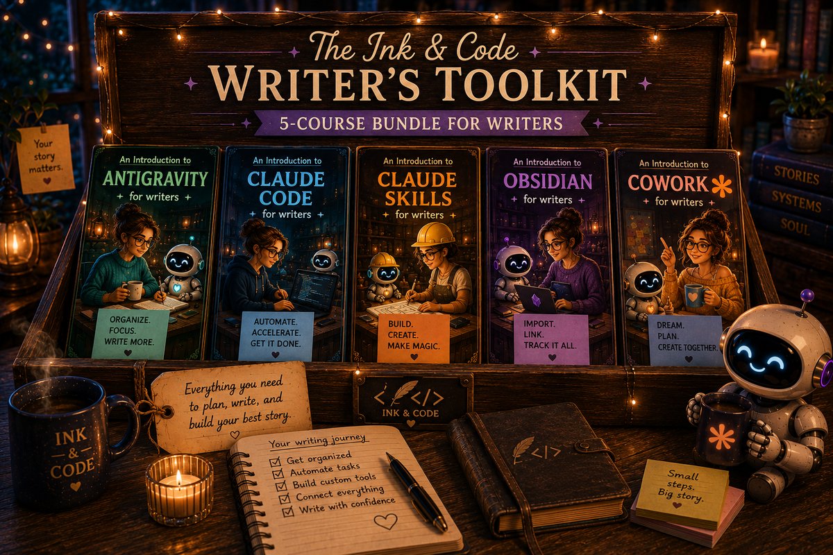 The Ink & Code Writer's Toolkit — course art